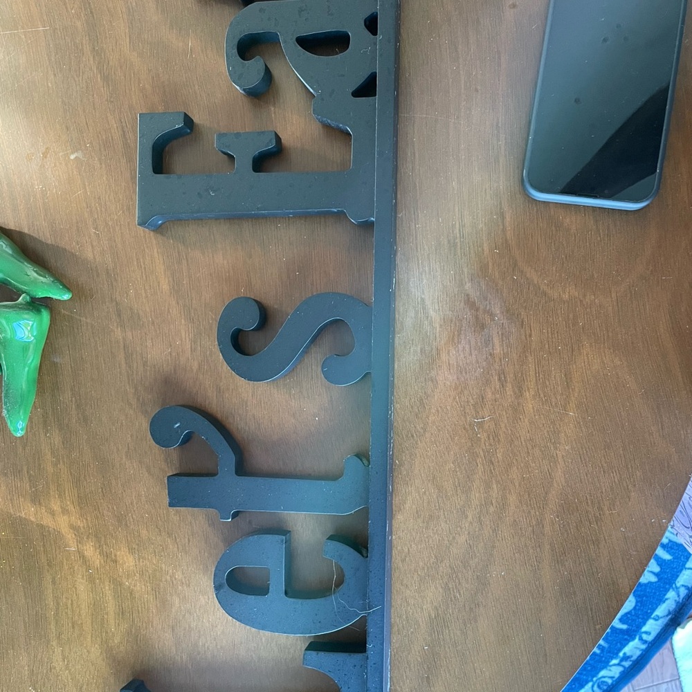 Black Metal Wall Decor Sign